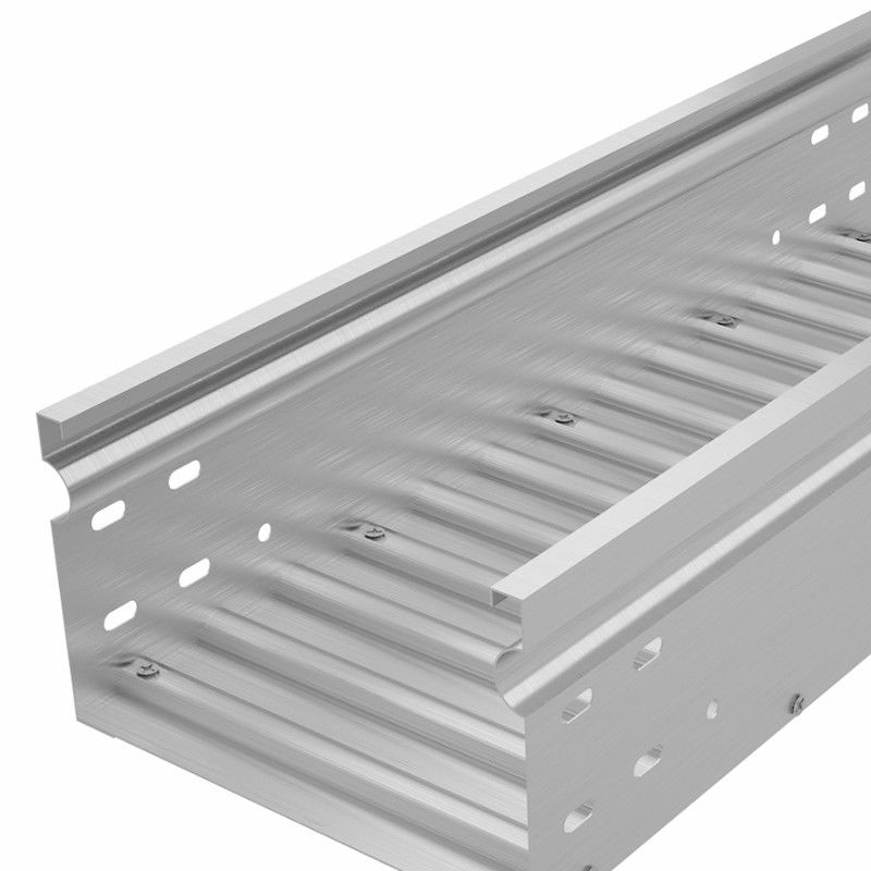 Clip on Corrugated Cable Tray 50mm-500mm Yük Kapasitesi 20-100kg/M Gümüş