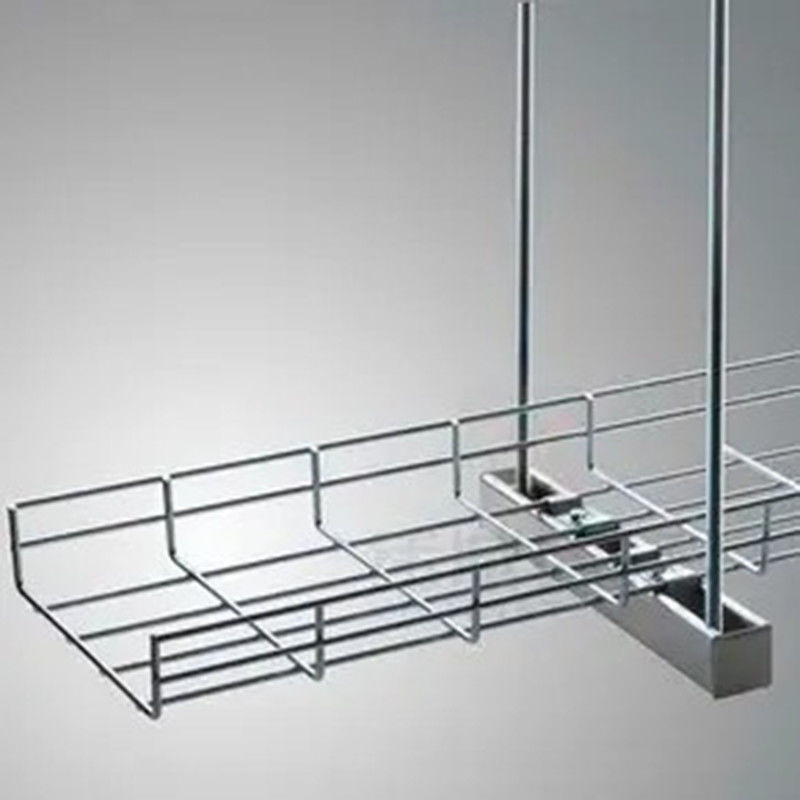 Düzenlenebilir ızgara kablo tepsisi Elektrikli galvanizli tel tepsisi Gümüş Renk
